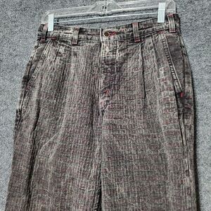Vintage Levi's Pleated Pants Mens 31x29 Seersucker Acid Wash USA Made 80s 90s